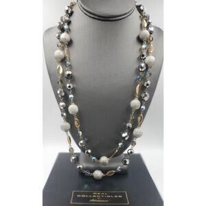 VTG Real Collectibles by Adrienne Long Double Strand Beaded Statement Necklace